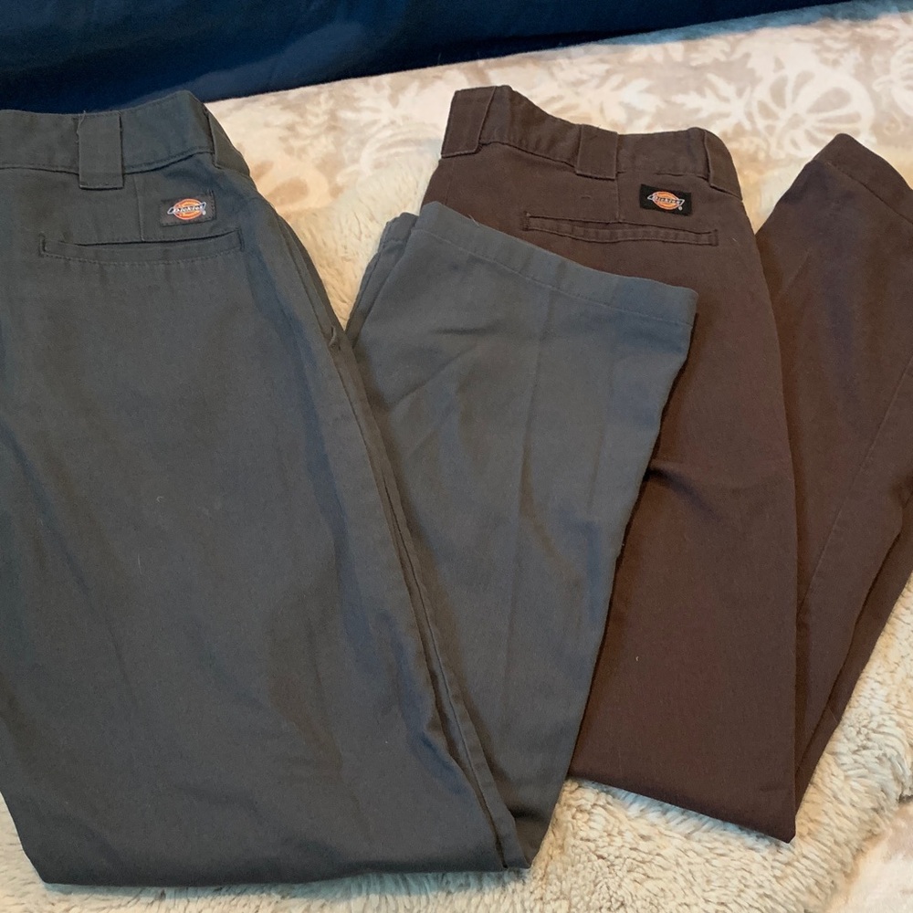 Dickies Flex Chinos in Grey and Brown